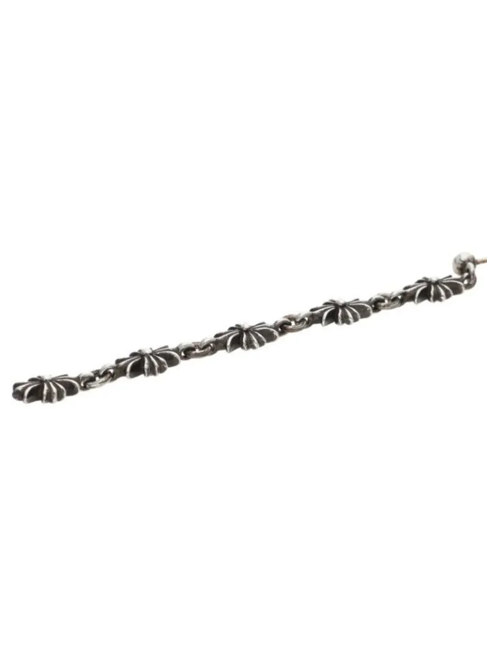 Chrome Hearts Tiny CH Pls 5 Ech Plus 5 Drop Silver Earrings